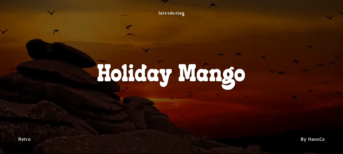 Holiday Mango font preview