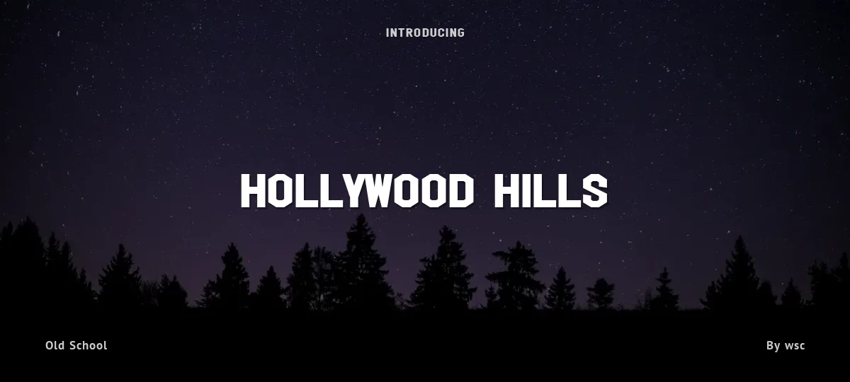 Hollywood Hills font preview