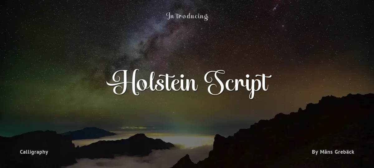 Holstein Script font preview