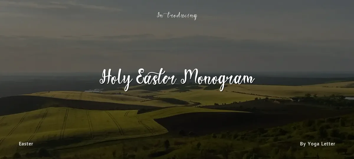 Holy Easter Monogram font preview