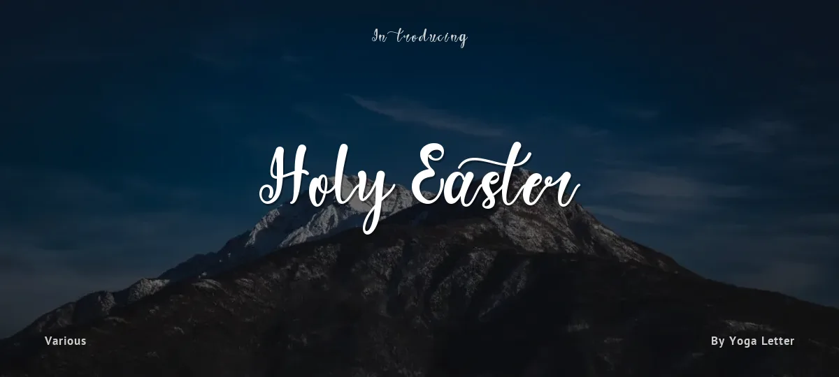 Holy Easter font preview