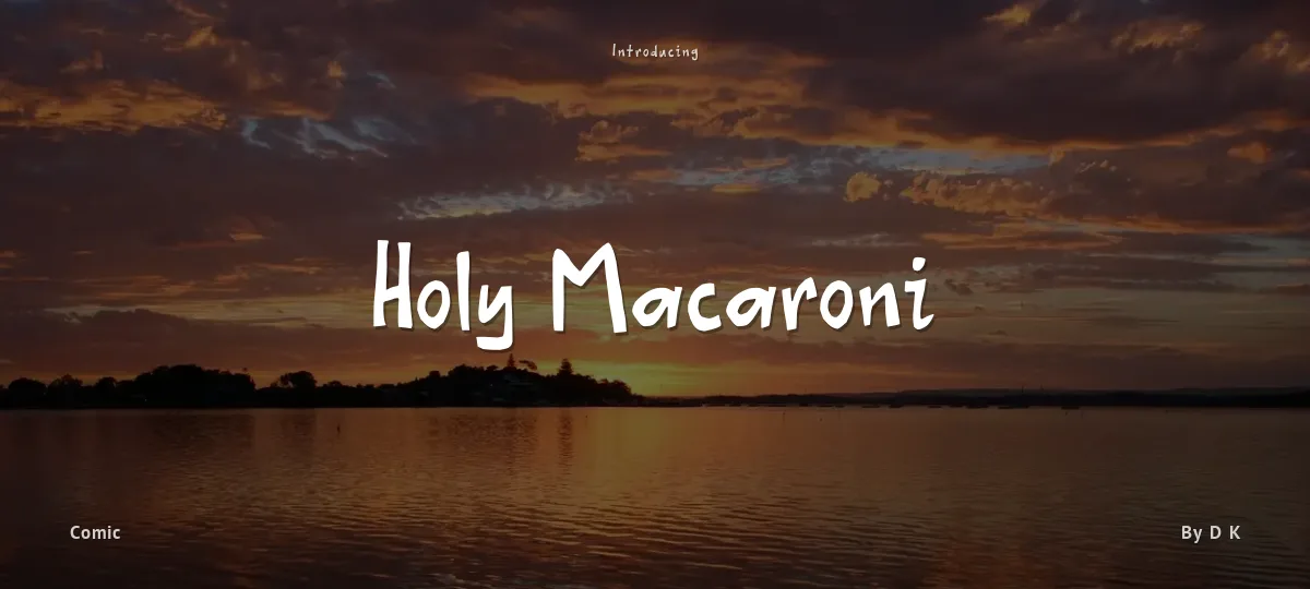Holy Macaroni font preview