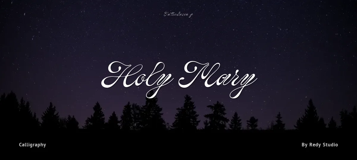 Holy Mary font preview