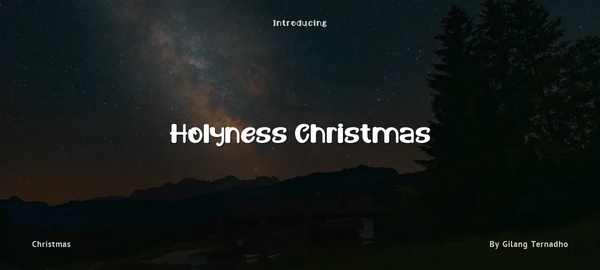 Holyness Christmas font preview