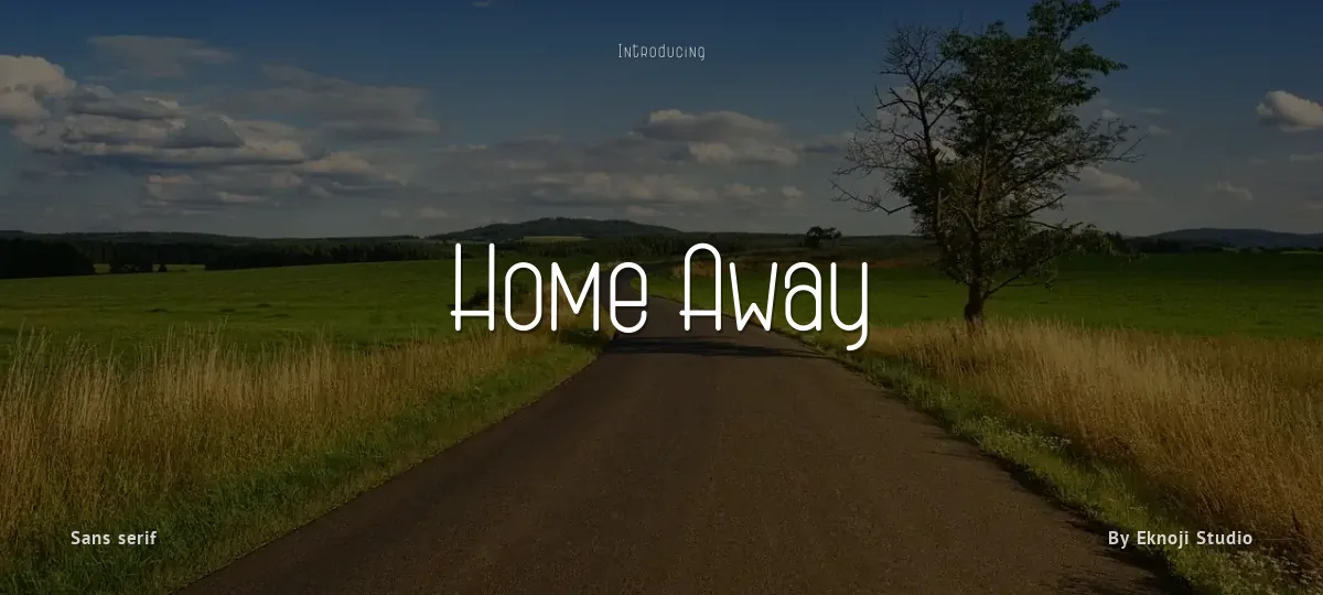 Home Away font preview
