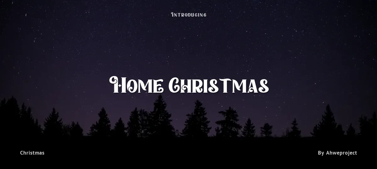 Home Christmas font preview