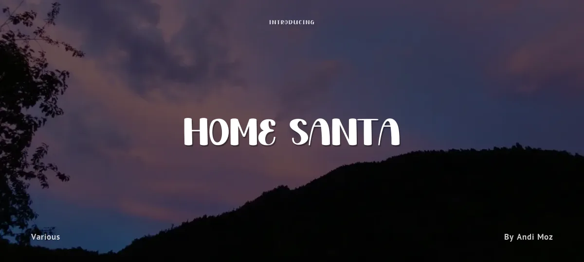Home Santa font preview