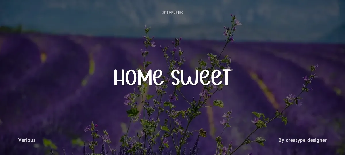 Home Sweet font preview