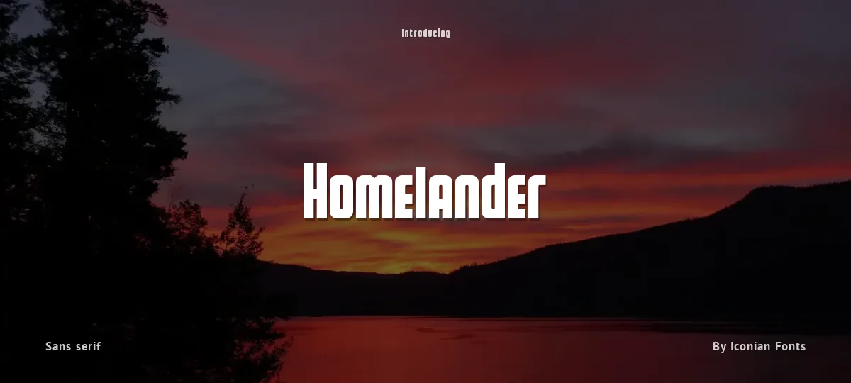 Homelander font preview