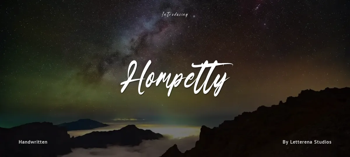 Hompetty font preview