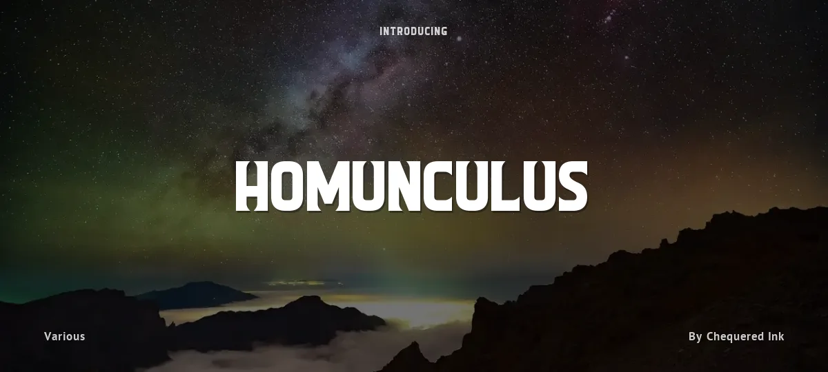 Homunculus font preview