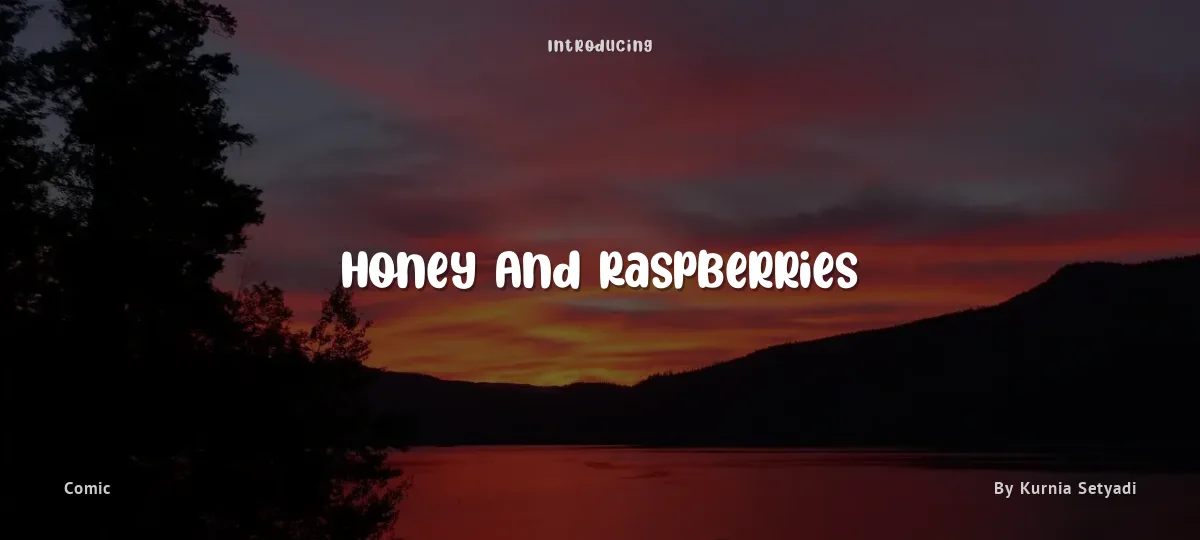 Honey And Raspberries font preview