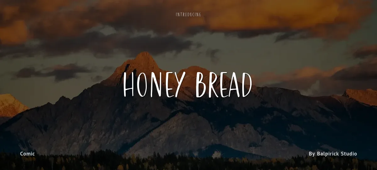 Honey Bread font preview