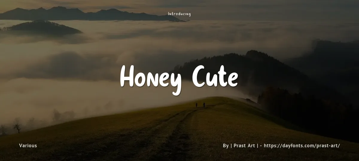 Honey Cute font preview
