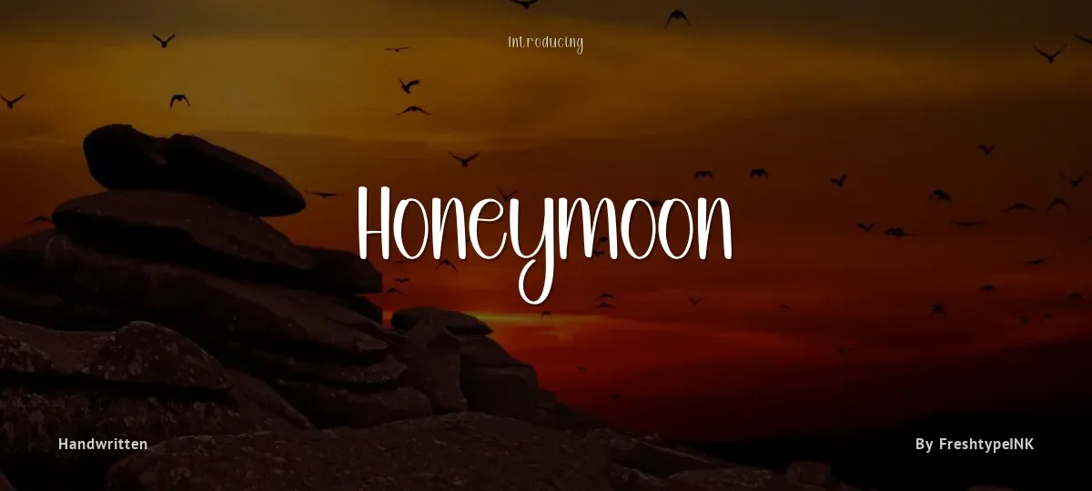 Honeymoon font preview