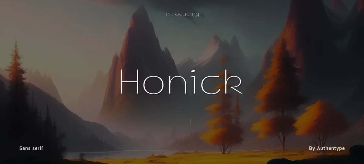 Honick font preview
