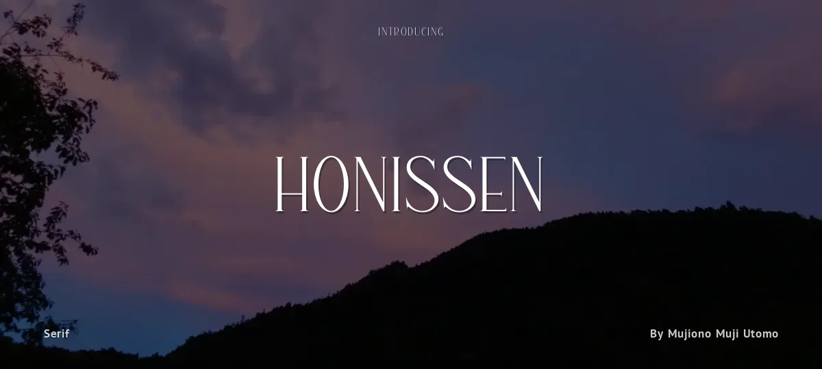 Honissen font preview