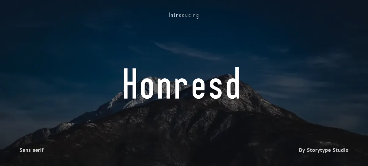 Honresd font preview