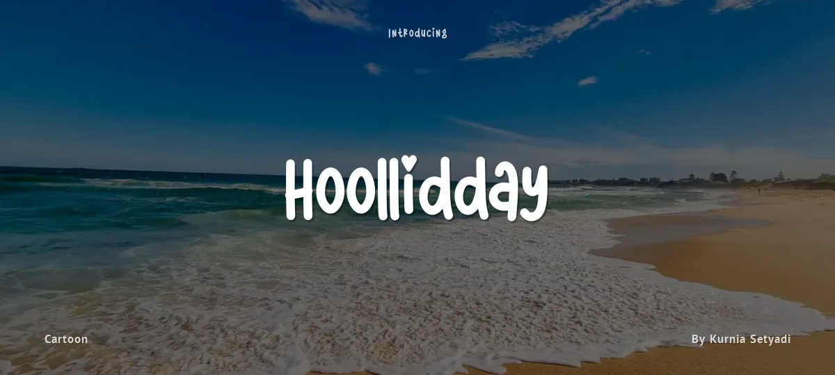 Hoollidday font preview