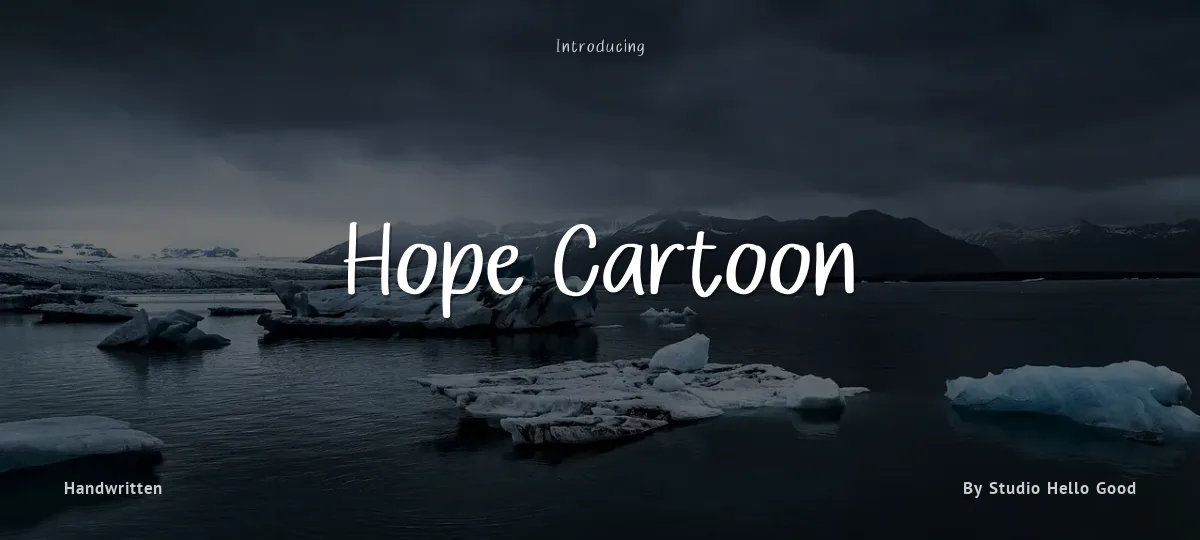 Hope Cartoon font preview