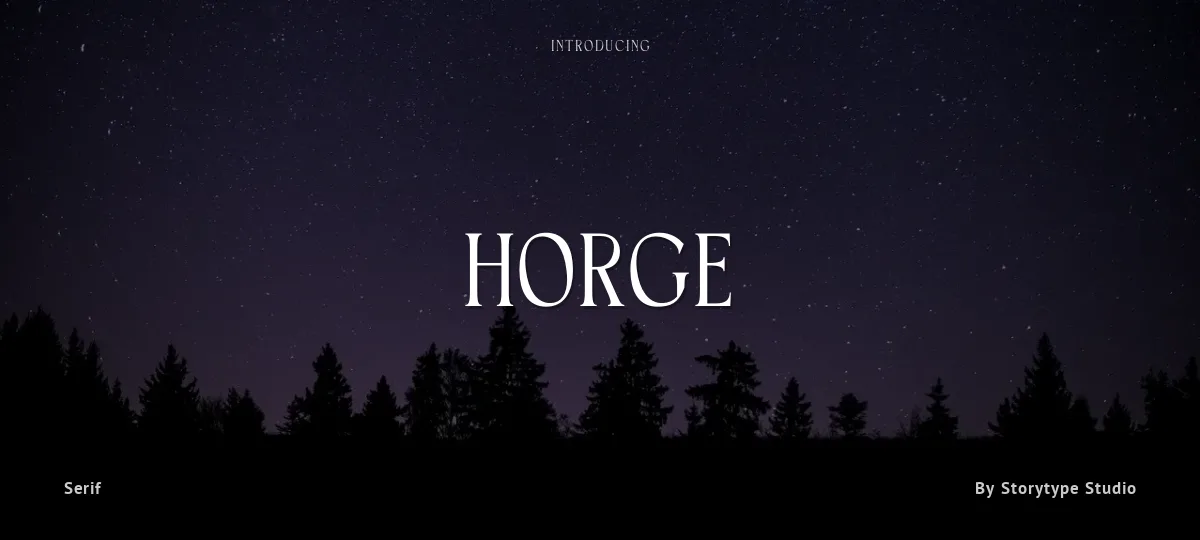 Horge font preview