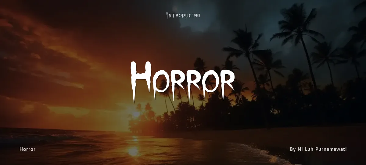 Horror font preview