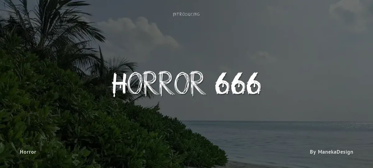 Horror 666 font preview