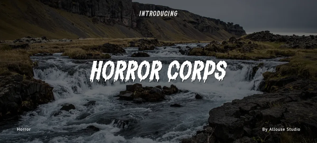 Horror Corps font preview