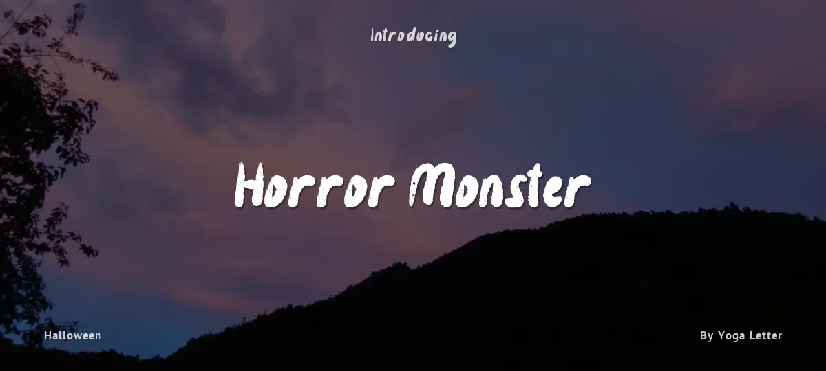 Horror Monster font preview