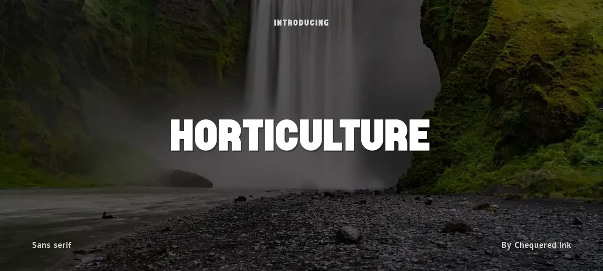 Horticulture font preview