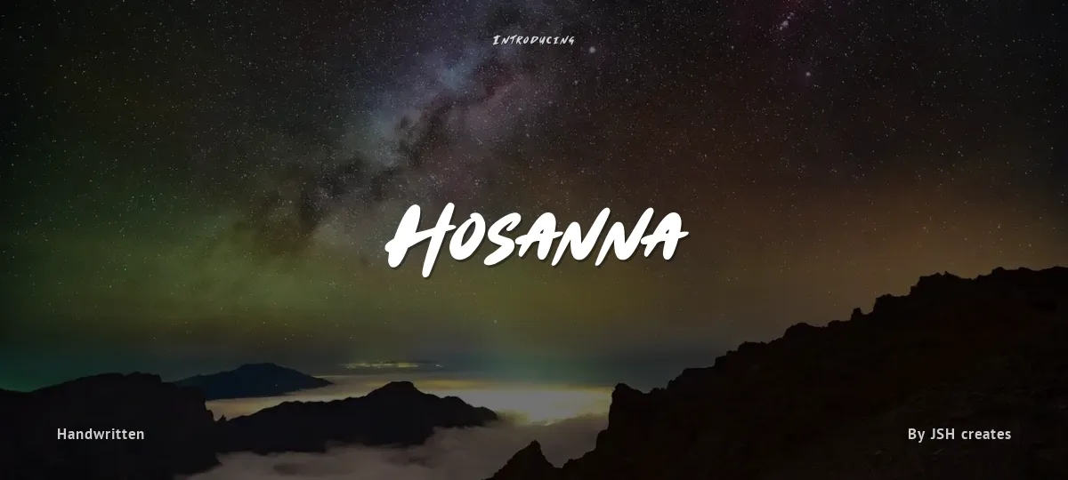 Hosanna font preview
