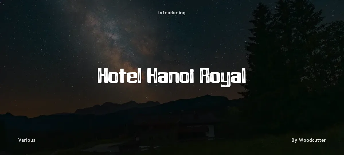 Hotel Hanoi Royal font preview