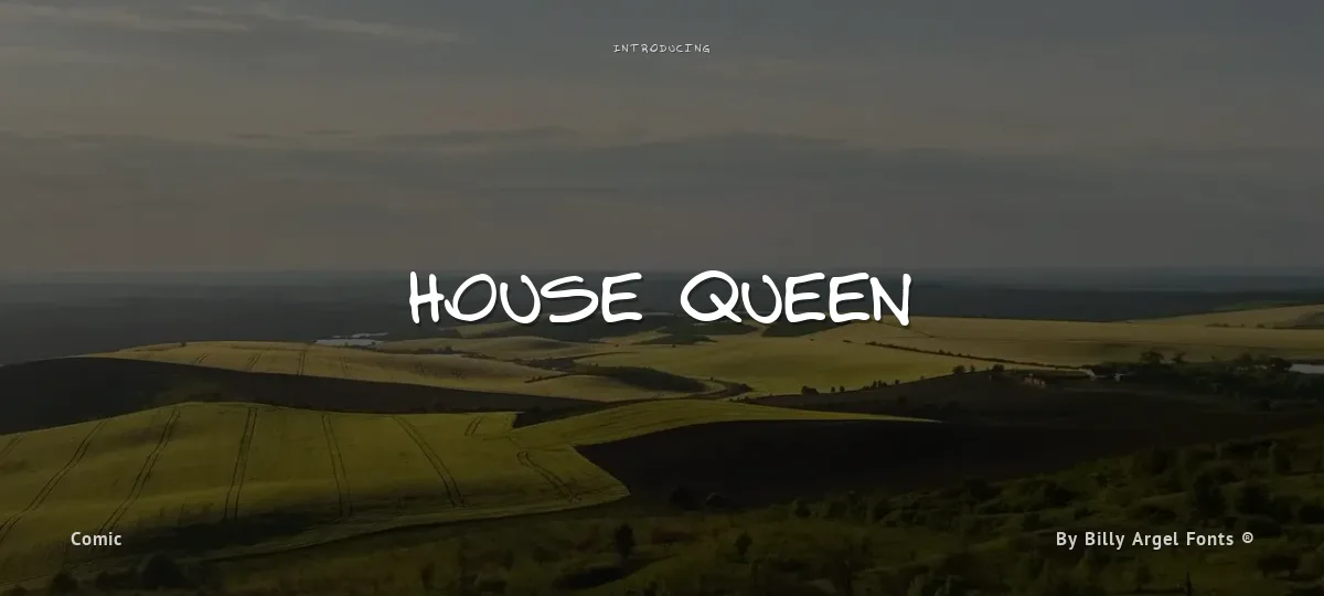 House Queen font preview