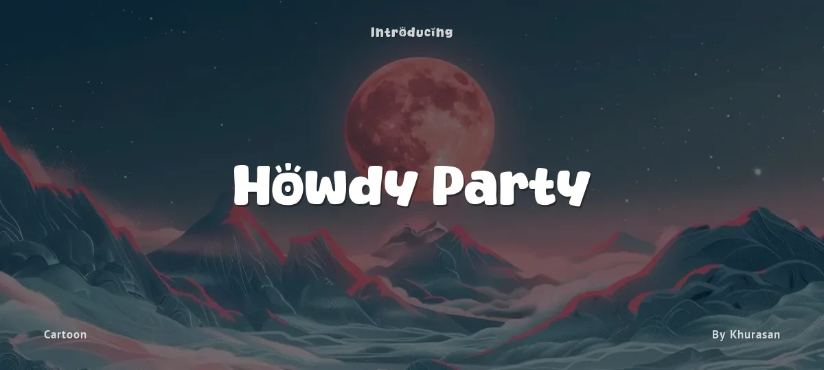Howdy Party font preview
