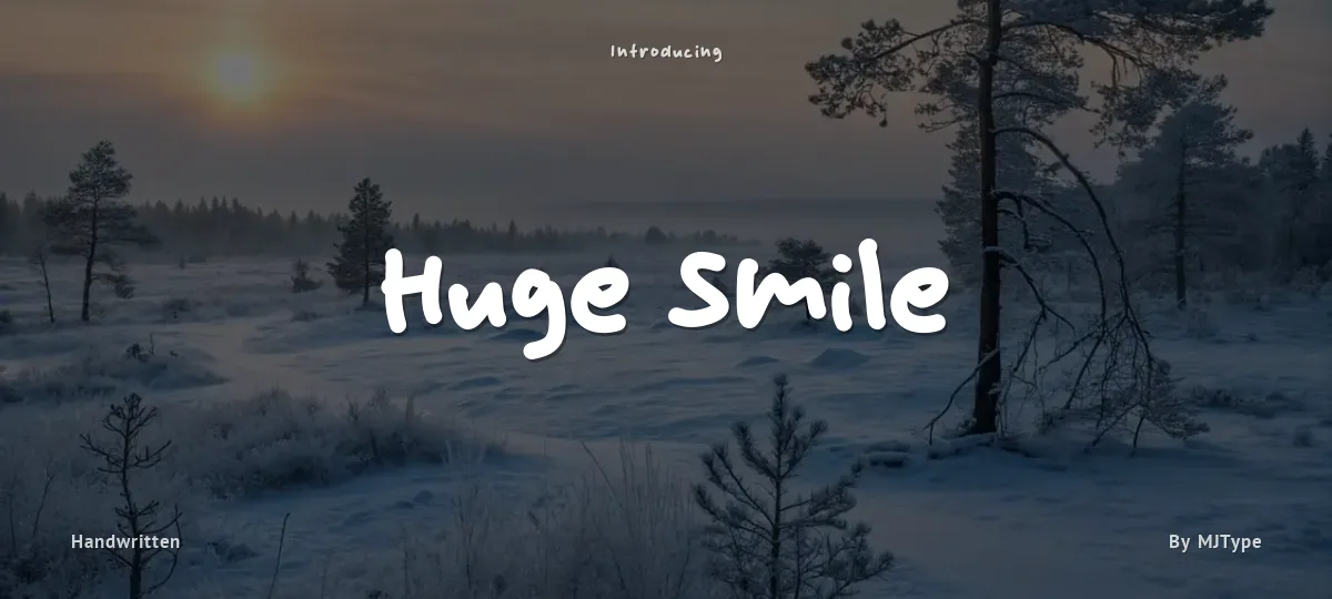 Huge Smile font preview