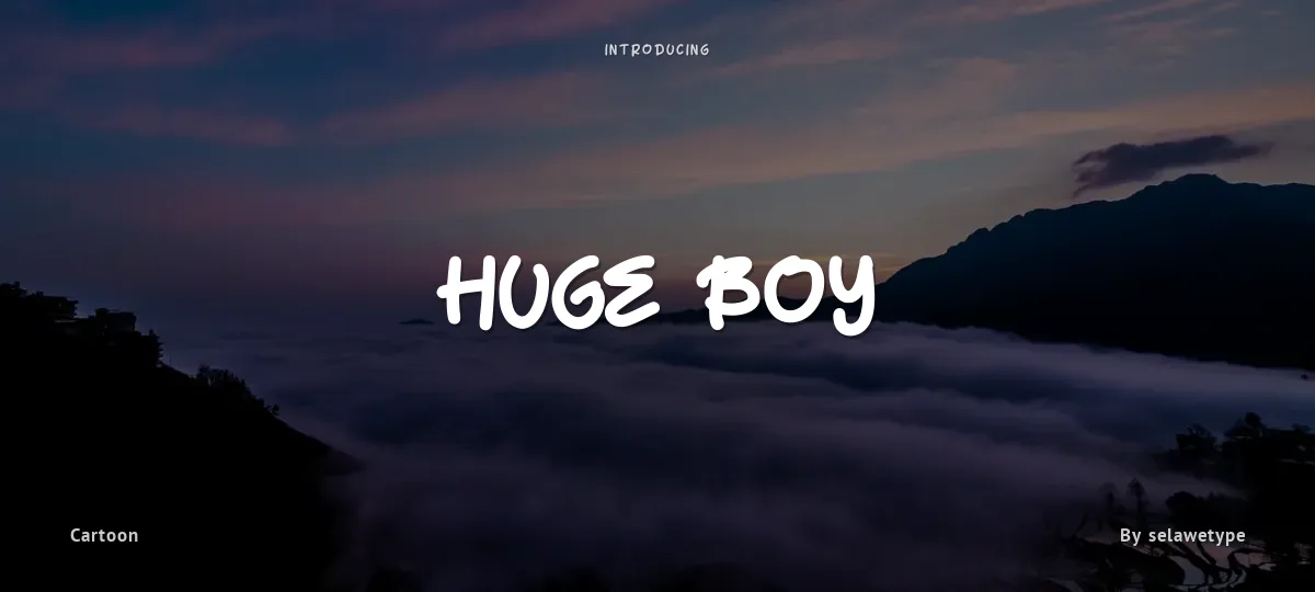 Huge Boy font preview