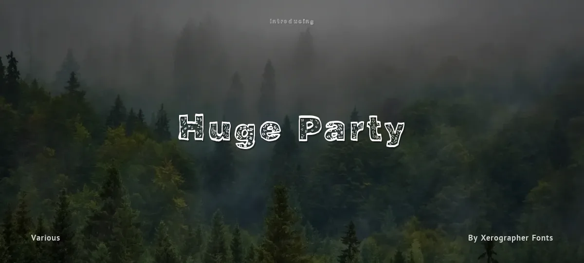 Huge Party font preview