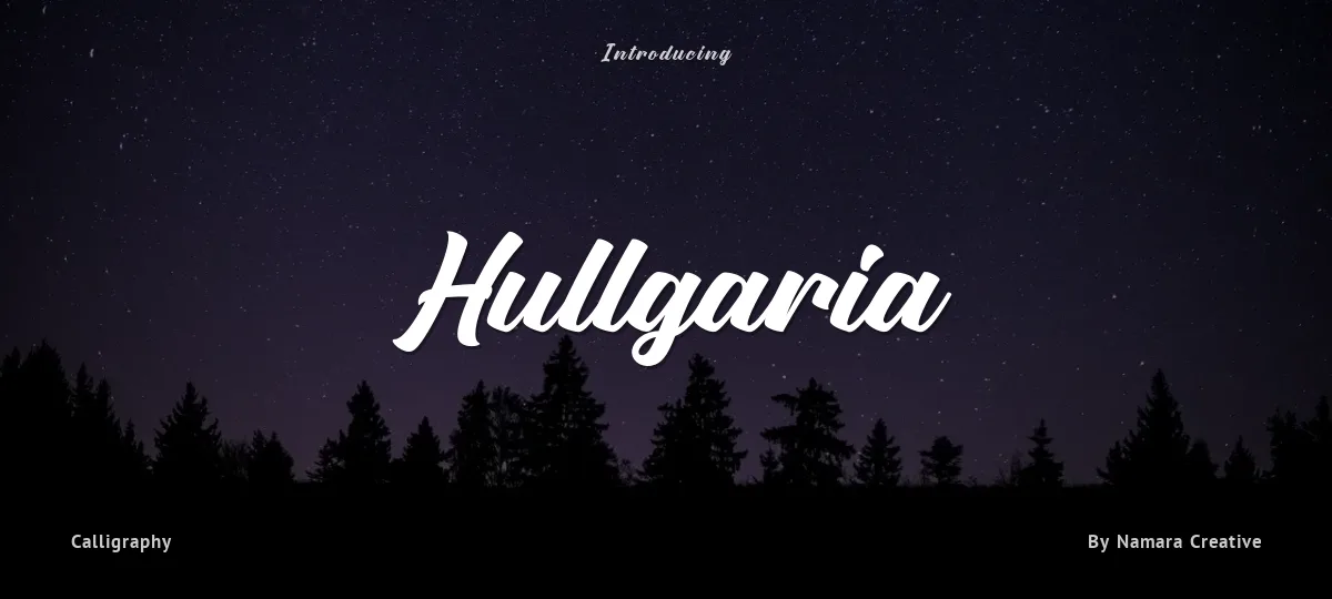 Hullgaria font preview