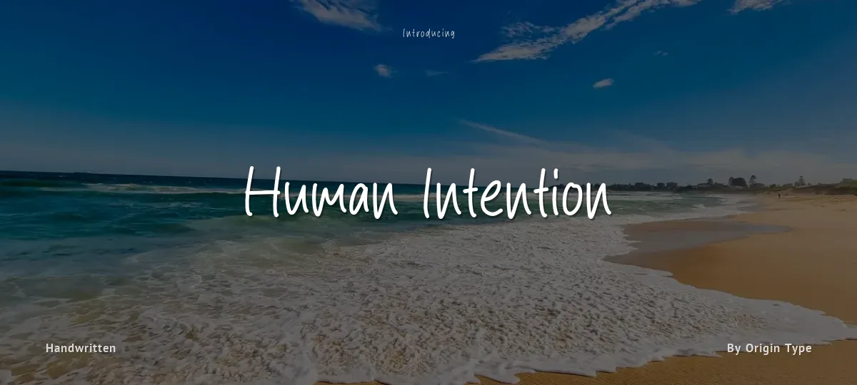 Human Intention font preview