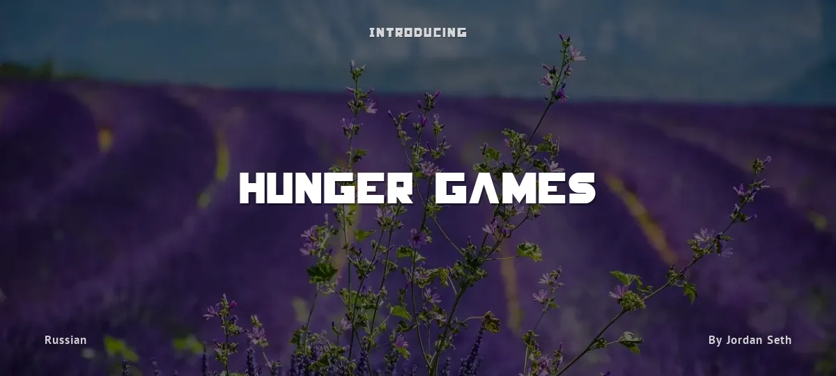 Hunger Games font preview