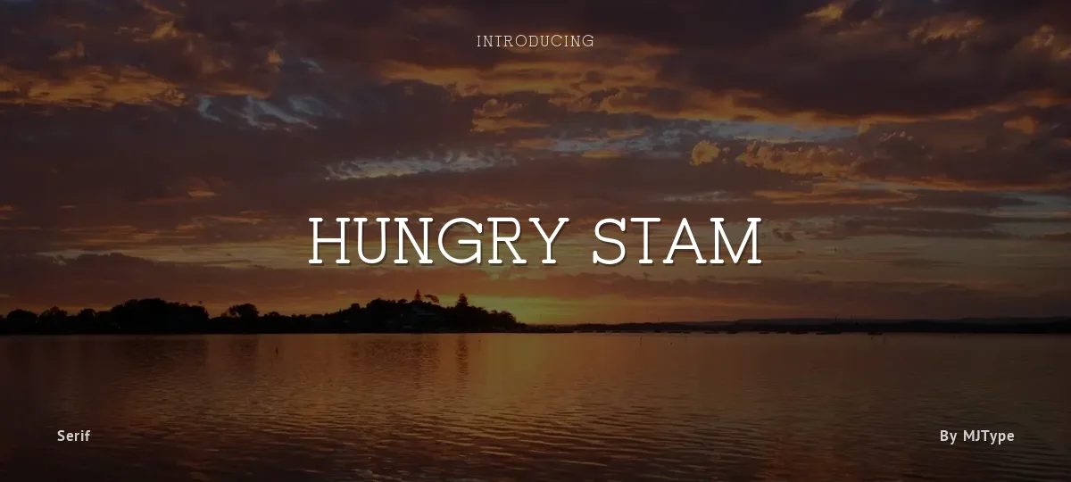 Hungry Stam font preview