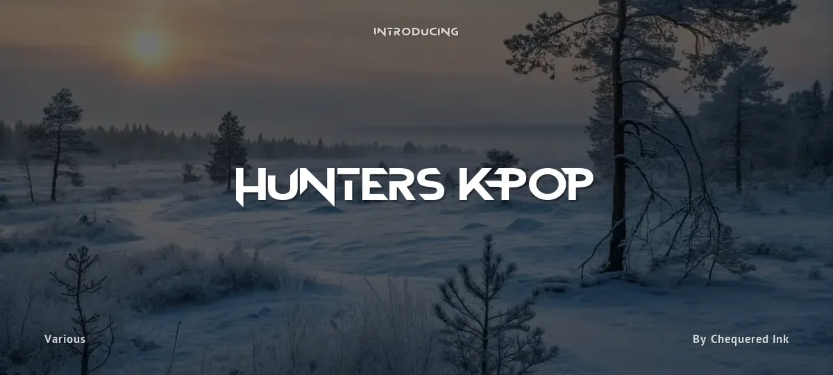 Hunters K-Pop font preview