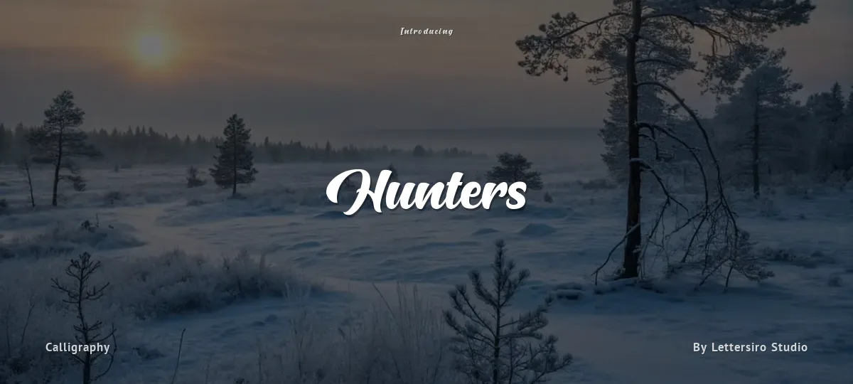 Hunters font preview