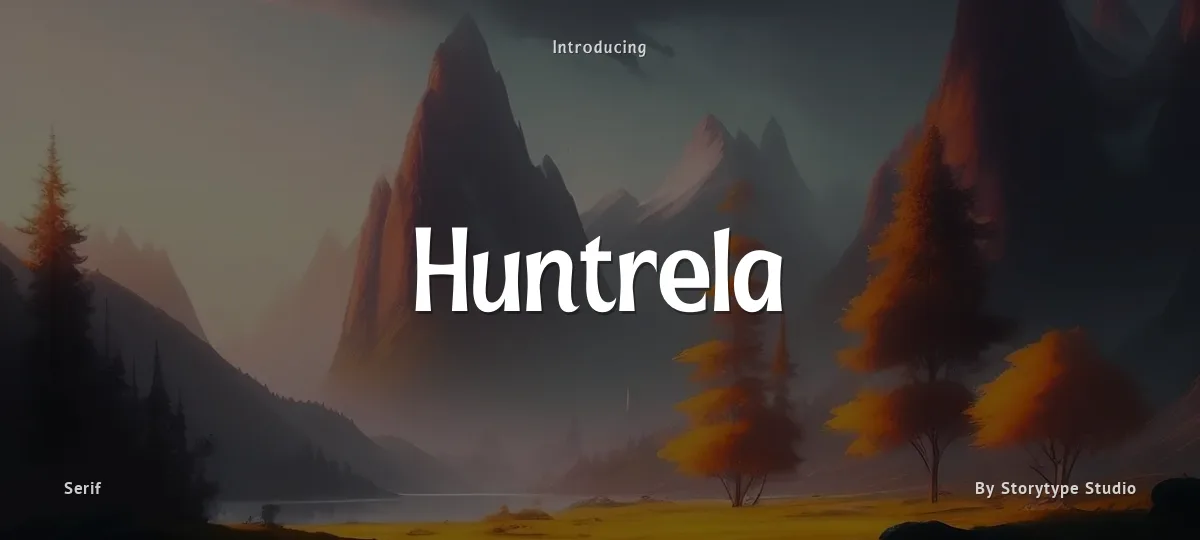 Huntrela font preview