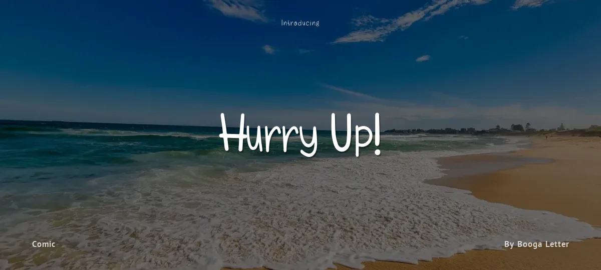 Hurry Up! font preview