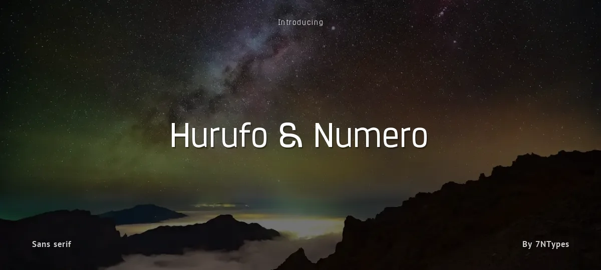Hurufo & Numero font preview