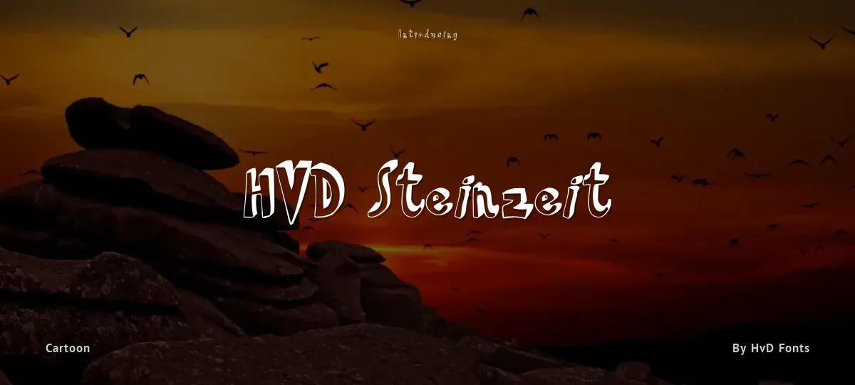 HVD Steinzeit font preview