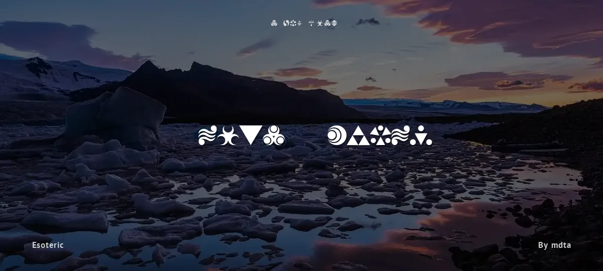 Hylian Symbols font preview