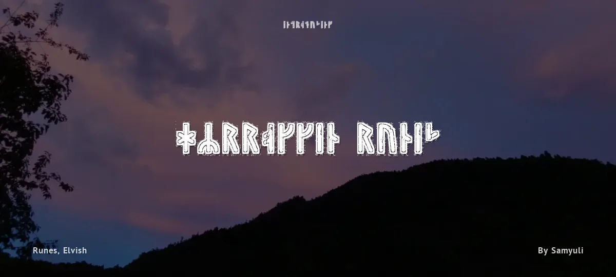 Hyrrokkin Runic font preview