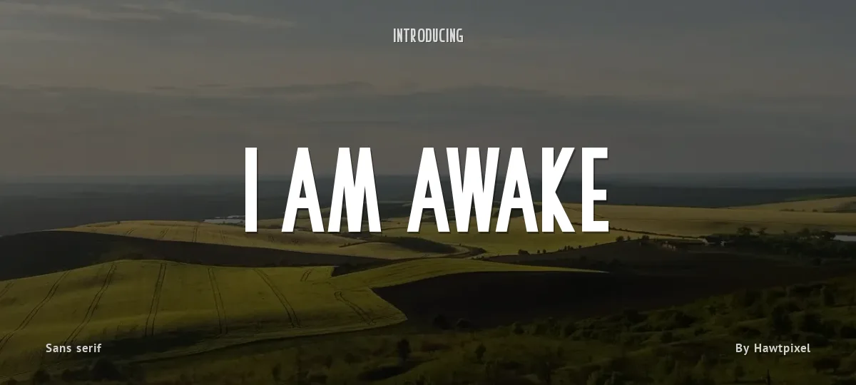 I Am Awake font preview